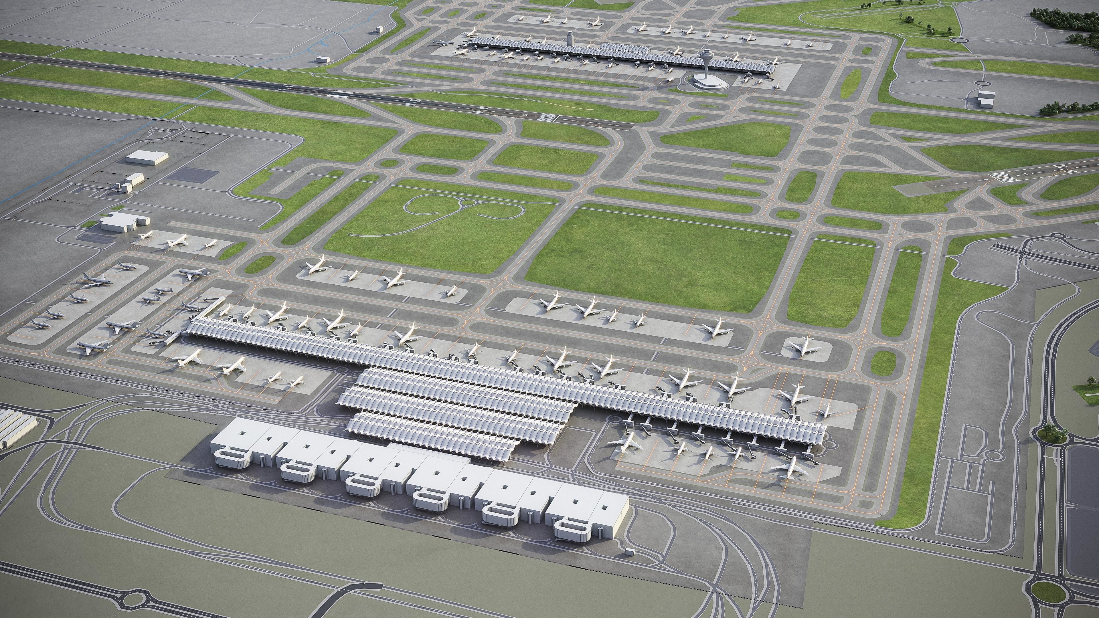 Madrid Airport Low-poly 3D model_8