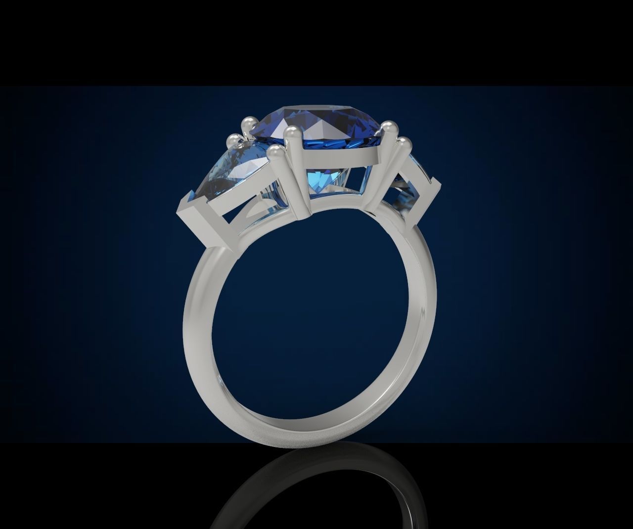 Three gemstone ring  Cg 3 1 3D print model_6