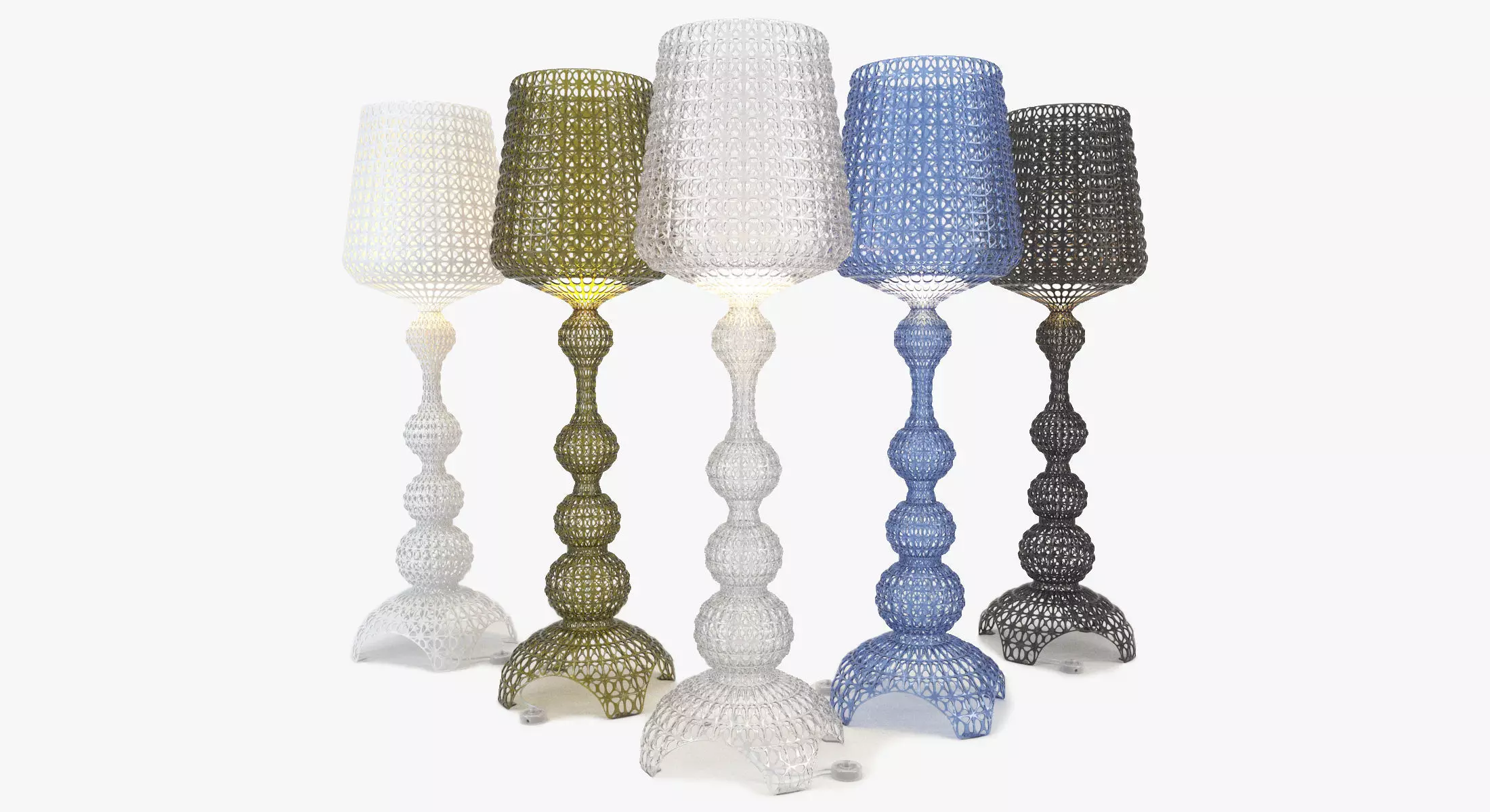 Kartell Kabuki Floor Lamp Set 3D Model Collection_0