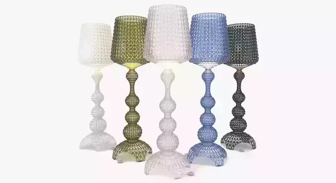 Kartell Kabuki Floor Lamp Set 3D Model Collection