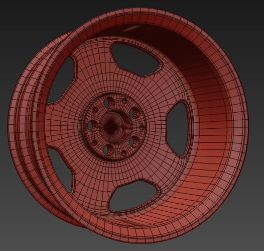 Mercedes monoblock wheel  3D print model_6