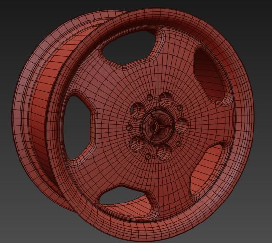 Mercedes monoblock wheel  3D print model_4