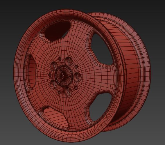 Mercedes monoblock wheel  3D print model_5