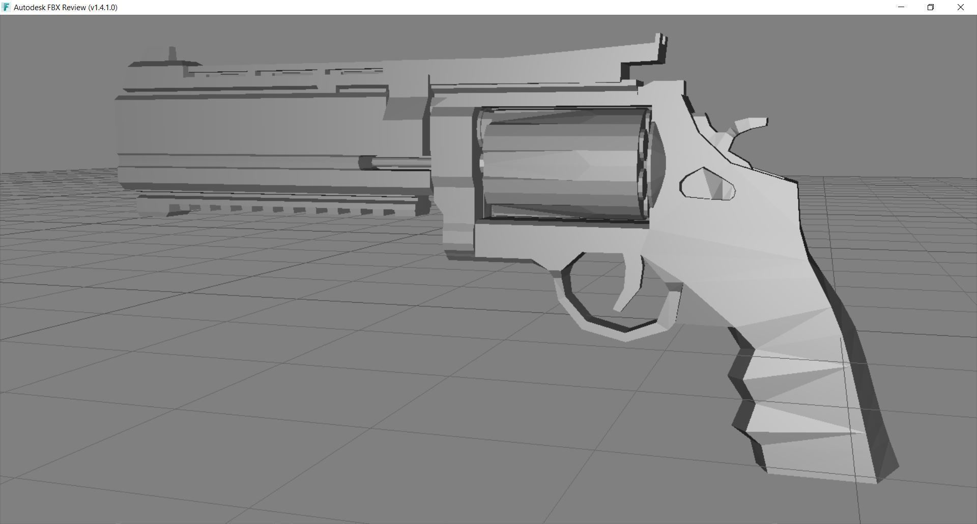 Weapon Pistol revolver Gameready Low-poly 3D model_3