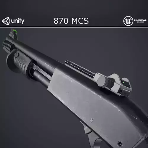 870 MCS Shotgun Low-poly 3D model