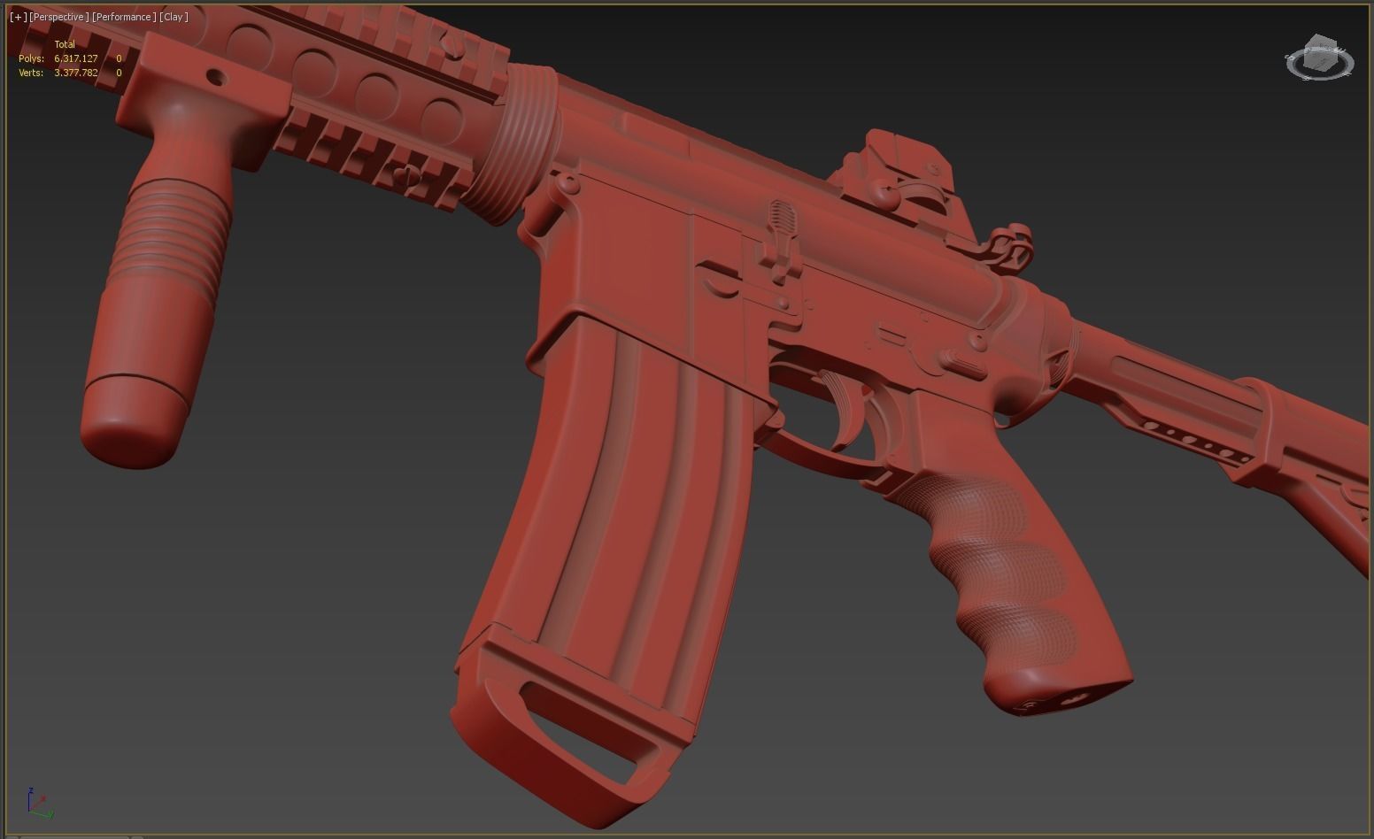 M4A1 Custom 3D model_8
