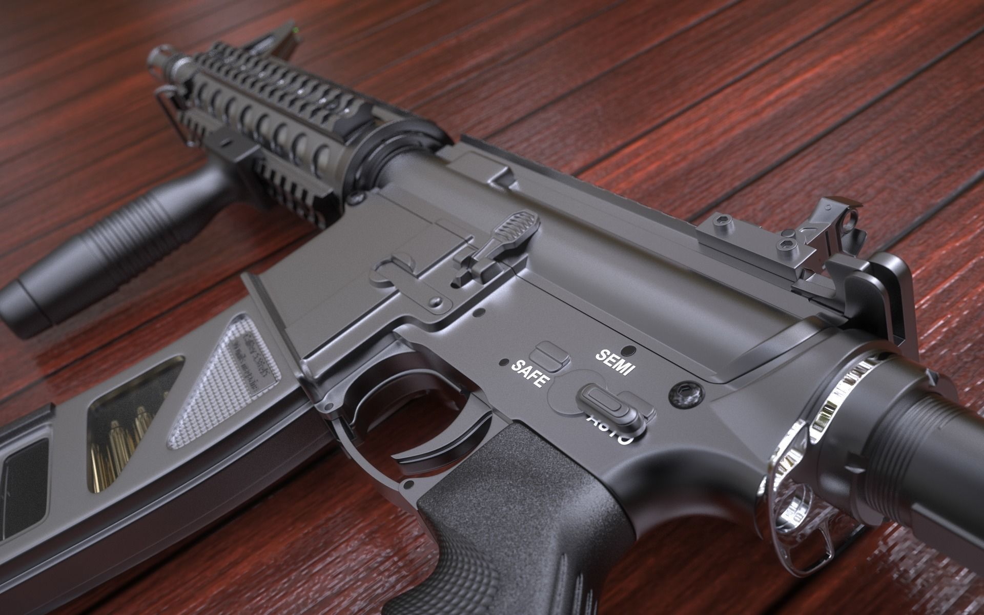 M4A1 Custom 3D model_25