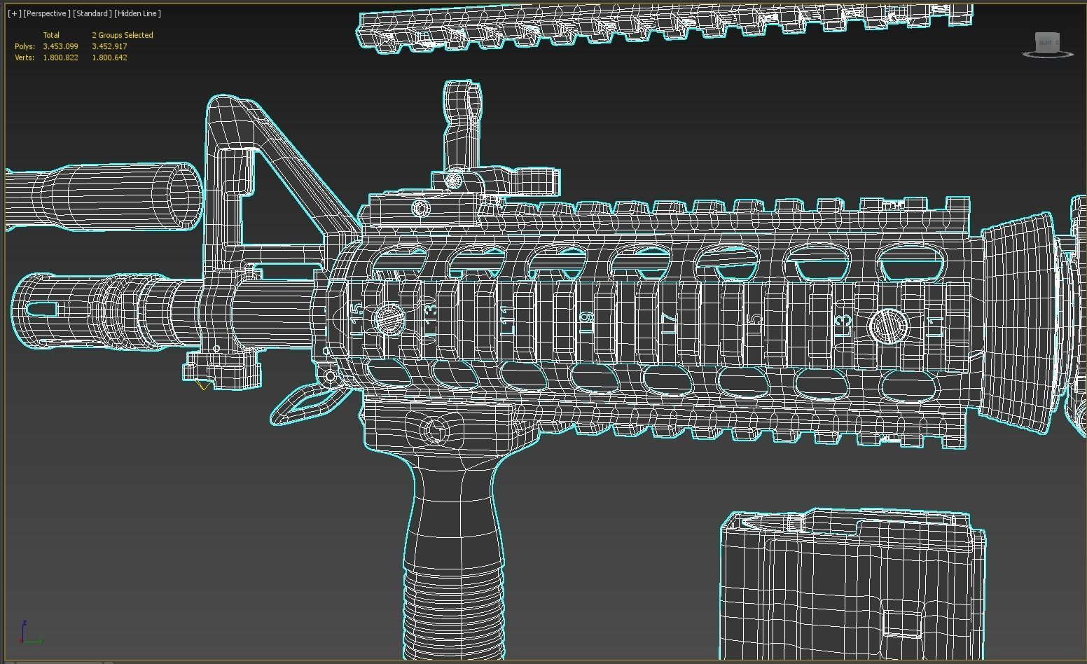 M4A1 Custom 3D model_10