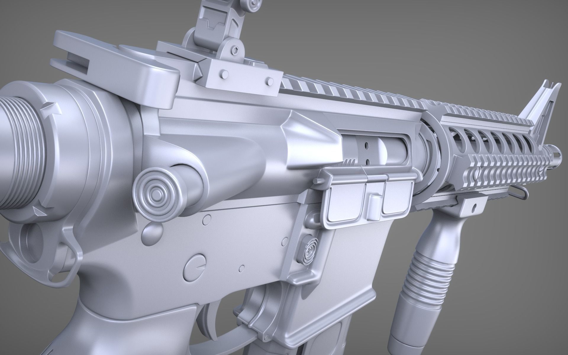 M4A1 Custom 3D model_23
