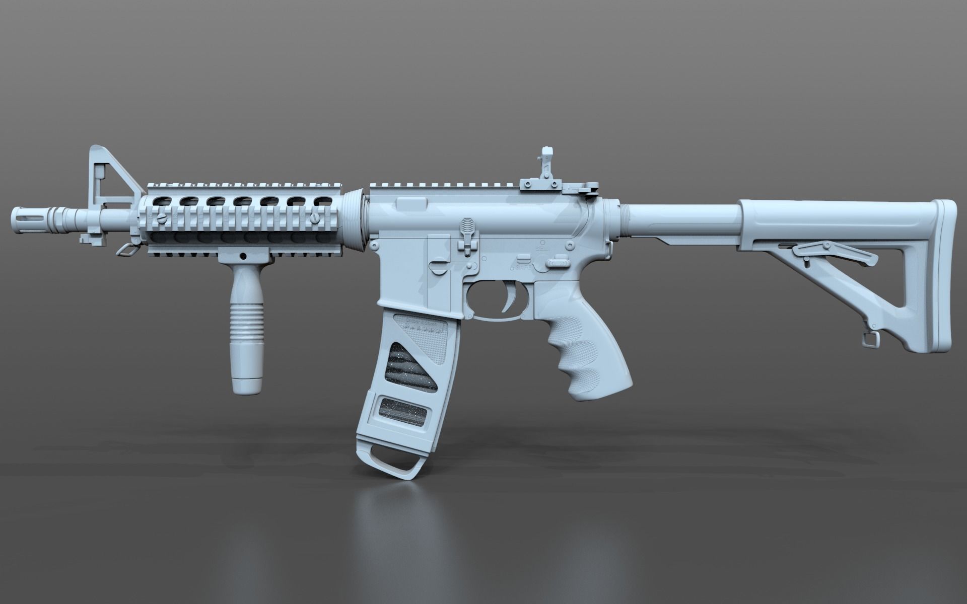 M4A1 Custom 3D model_20