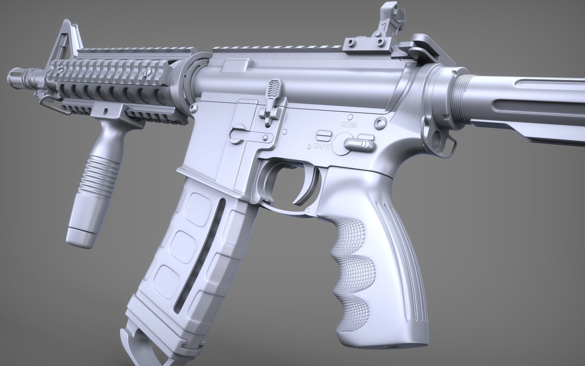 M4A1 Custom 3D model_21