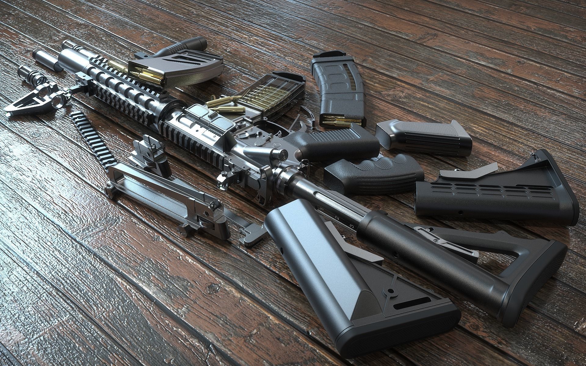 M4A1 Custom 3D model_30