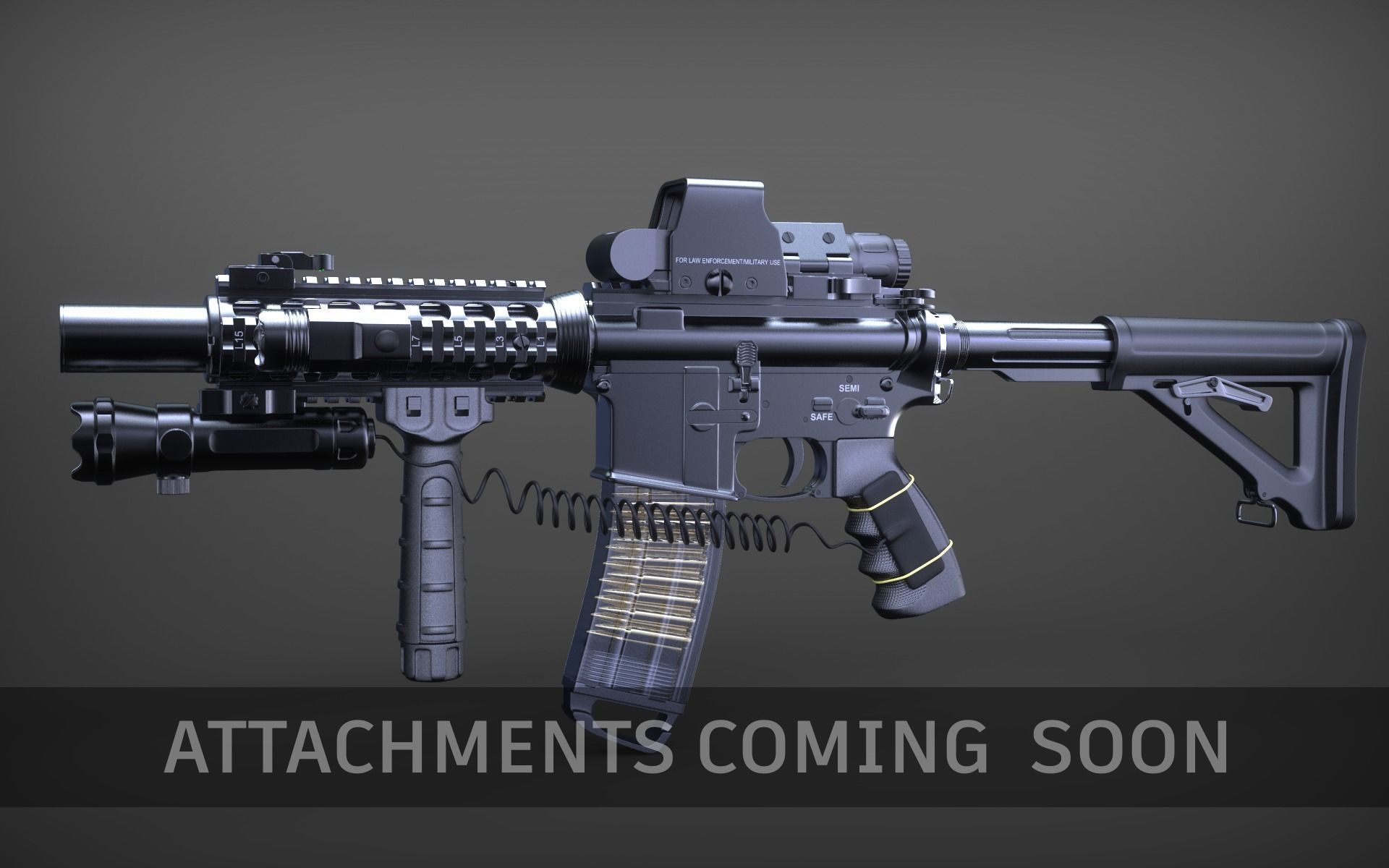 M4A1 Custom 3D model_34