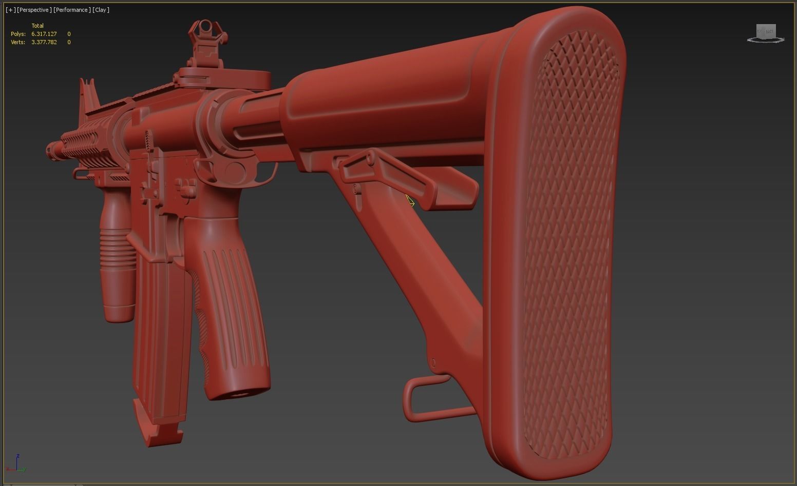 M4A1 Custom 3D model_7