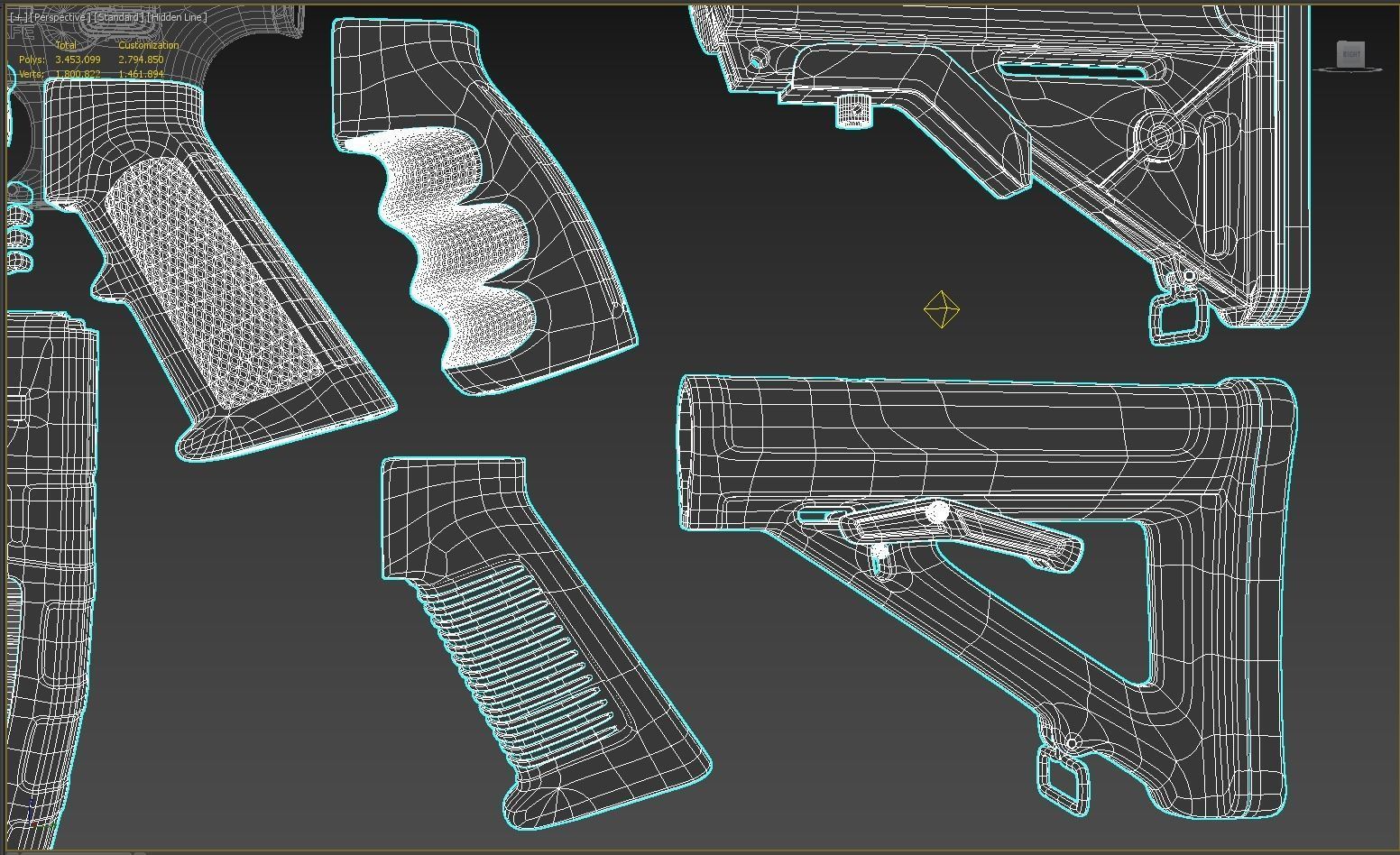 M4A1 Custom 3D model_14