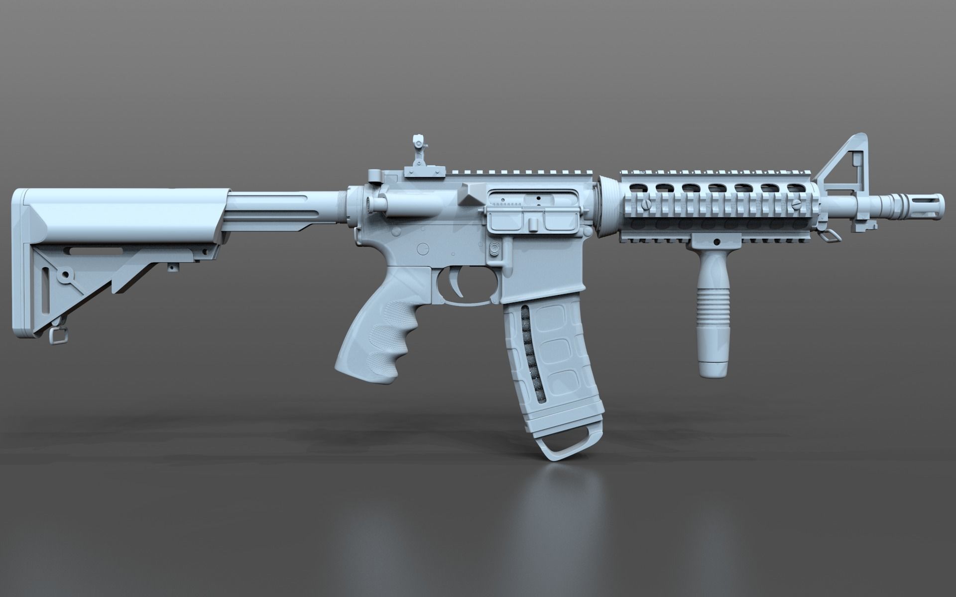 M4A1 Custom 3D model_22