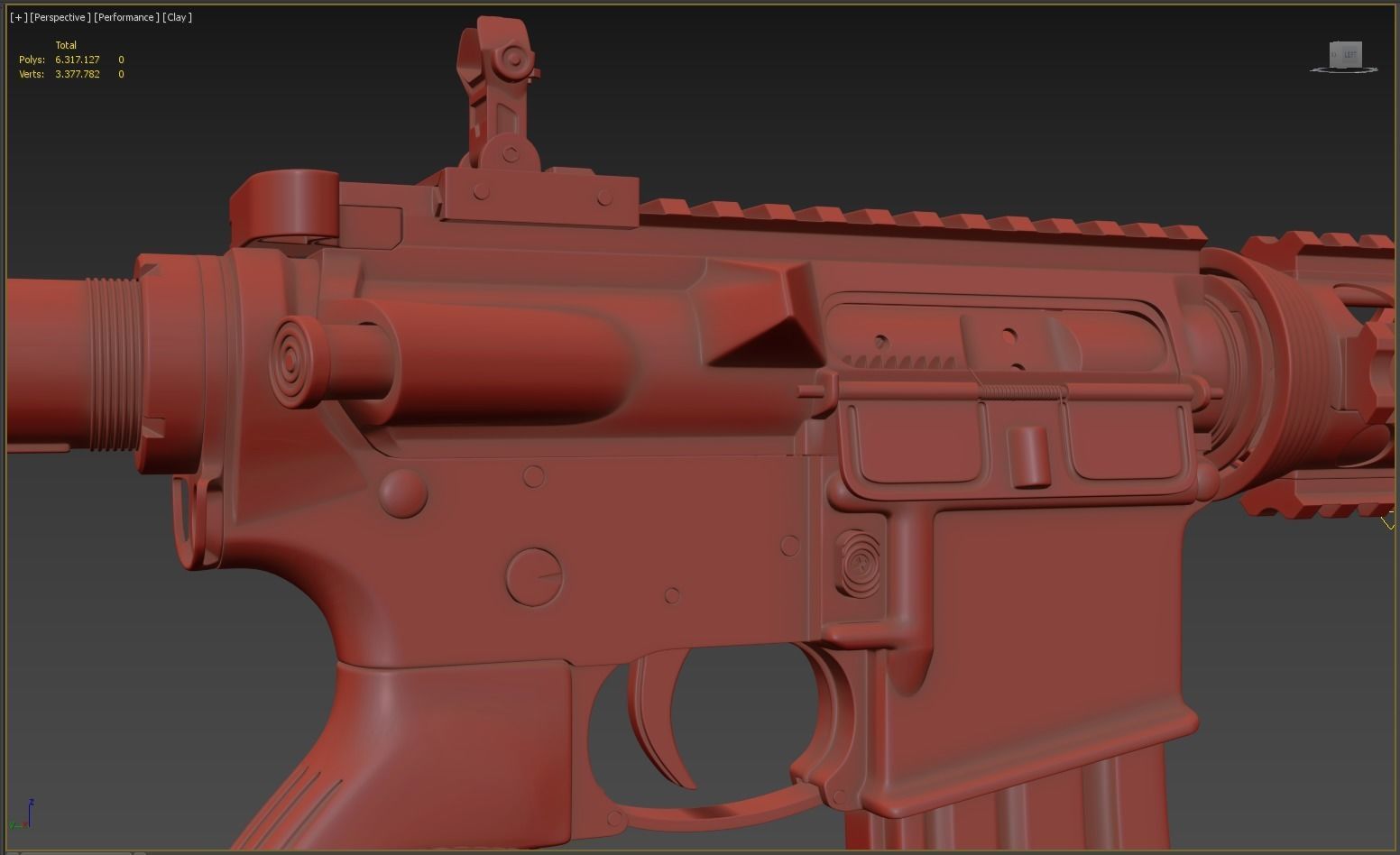 M4A1 Custom 3D model_6