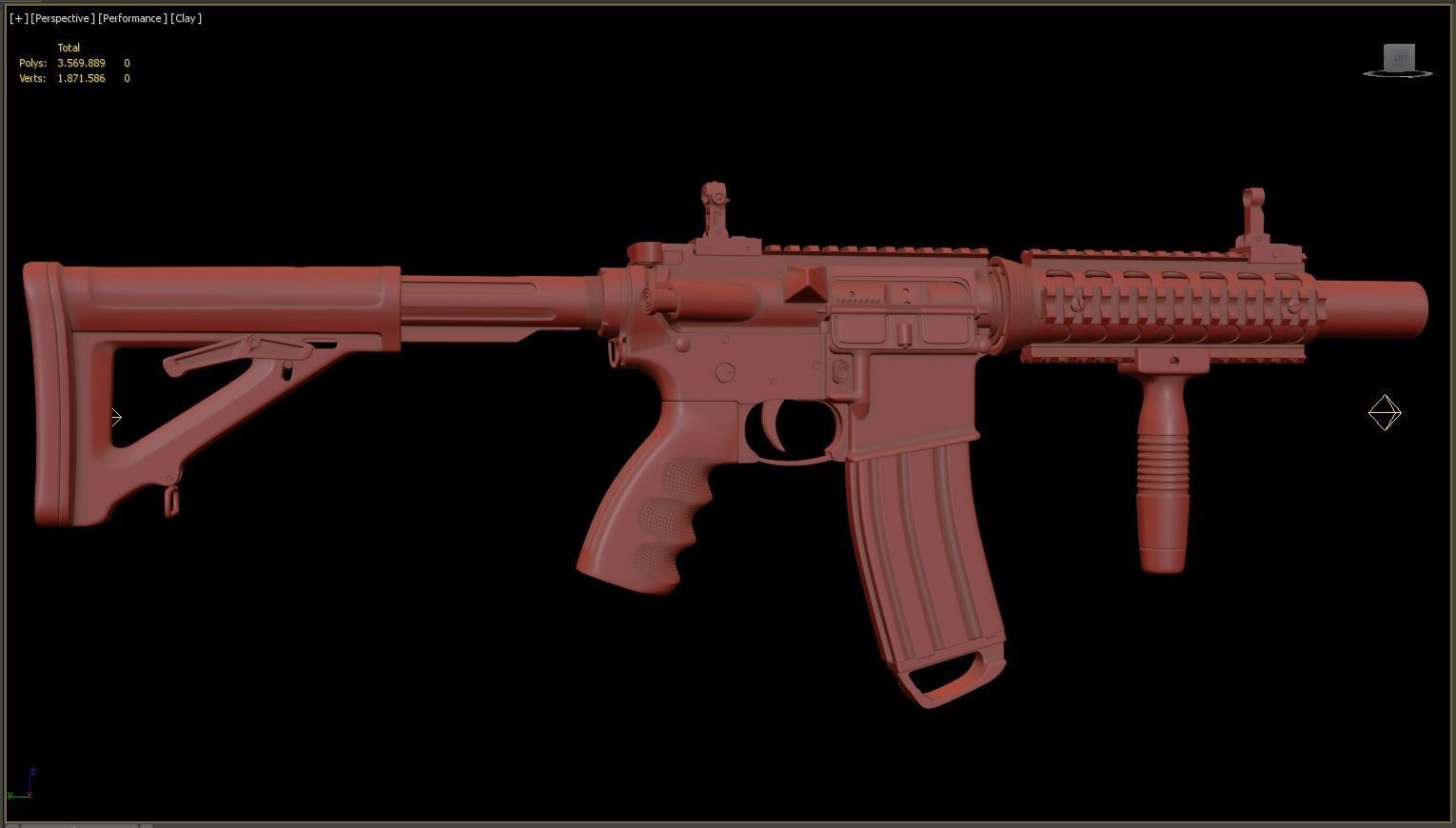 M4A1 Custom 3D model_5
