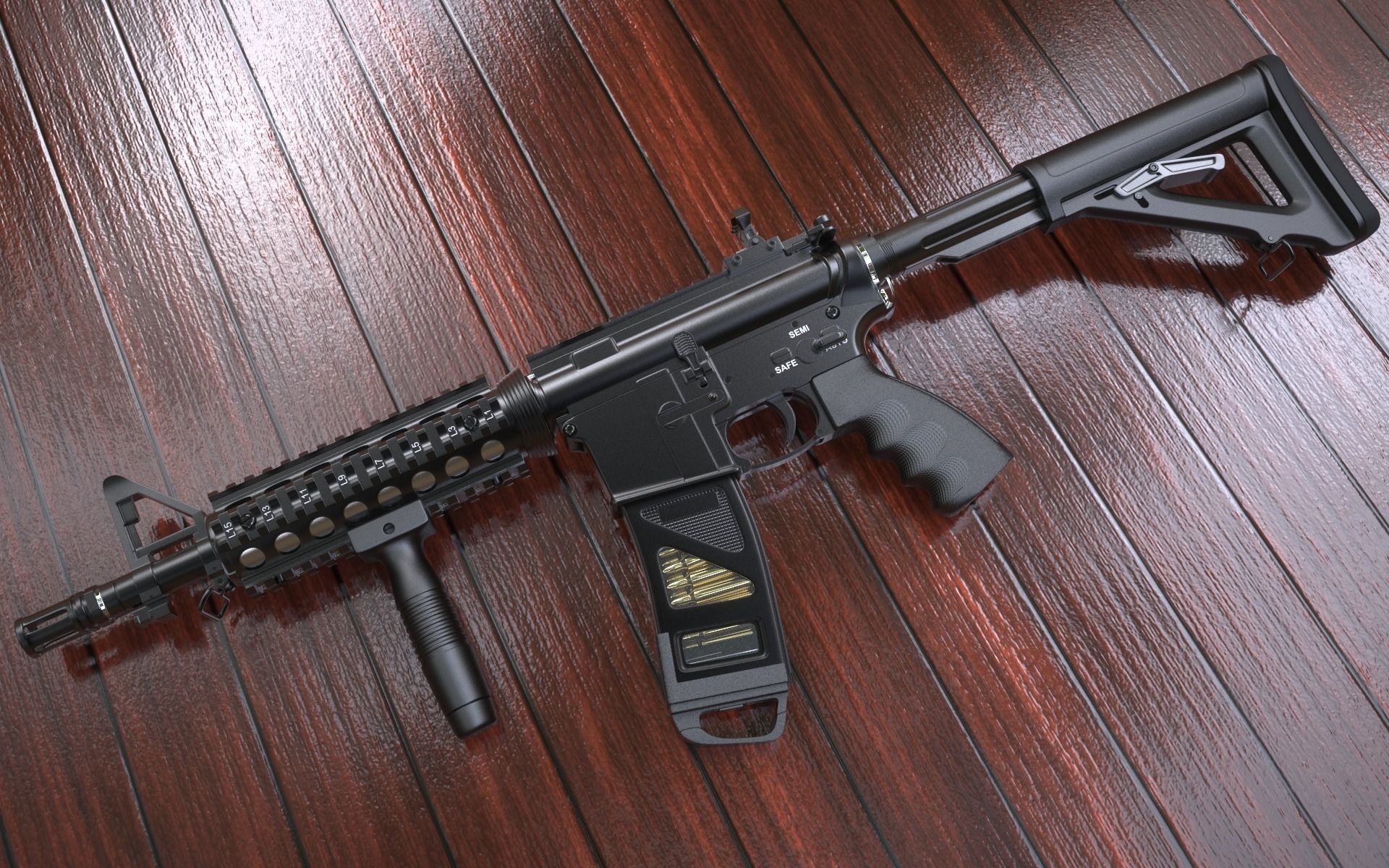 M4A1 Custom 3D model_26