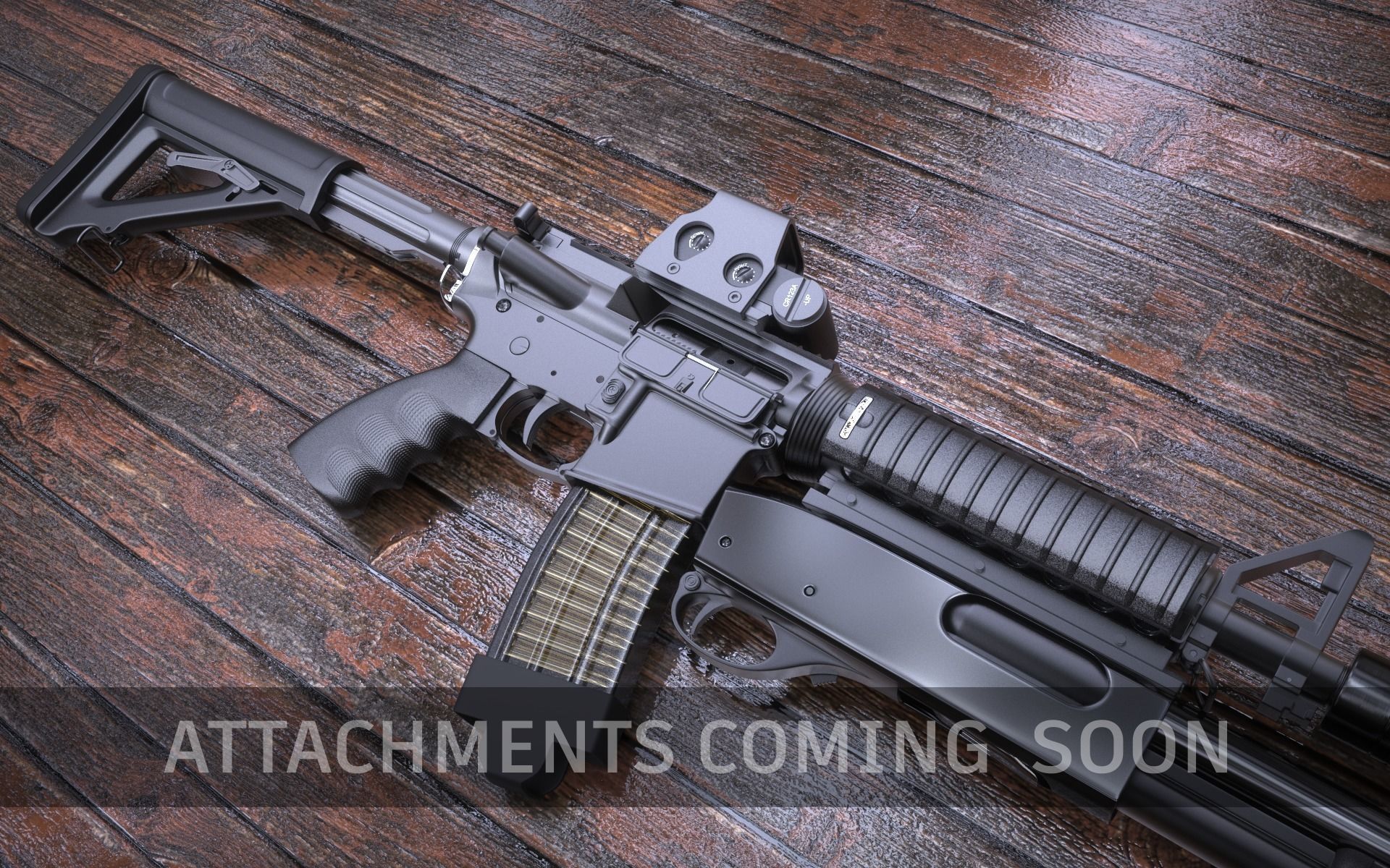 M4A1 Custom 3D model_38