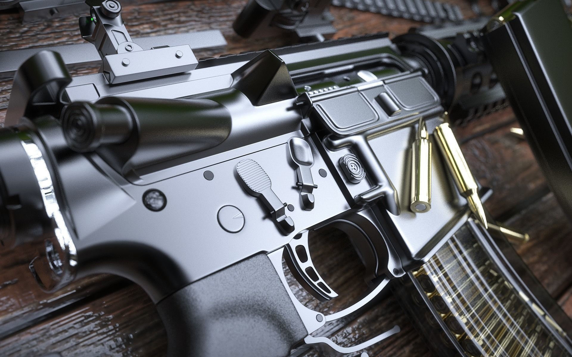M4A1 Custom 3D model_28