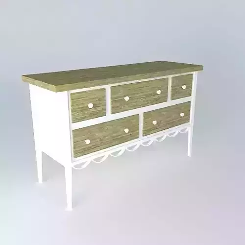 Wooden light console Free 3D model