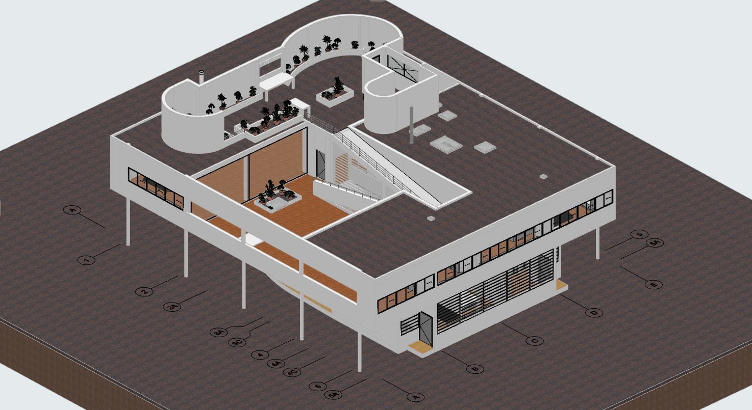 Villa Savoye - Le Corbusier 3D model_2