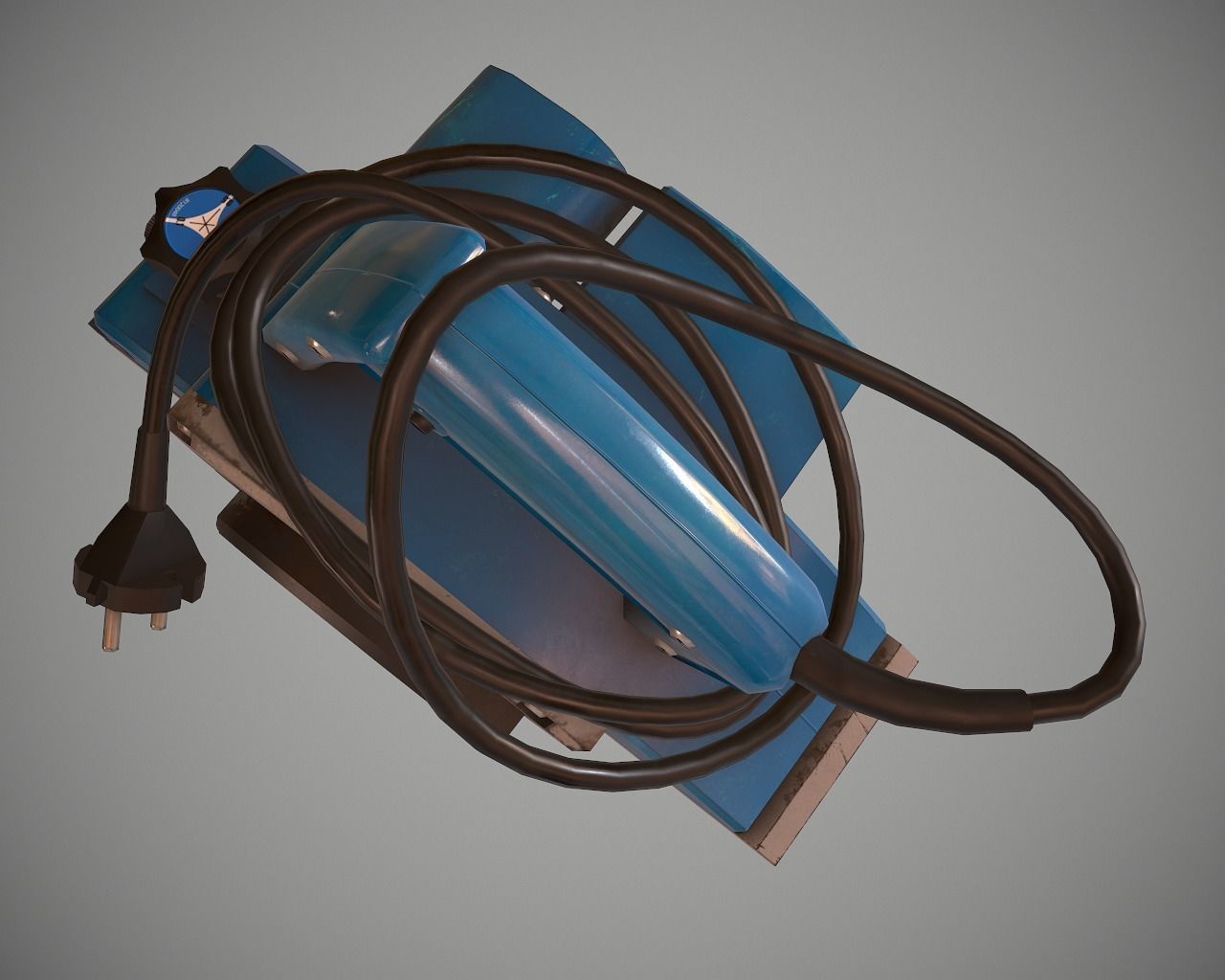 Wood Planer Machine Low-poly 3D model_2