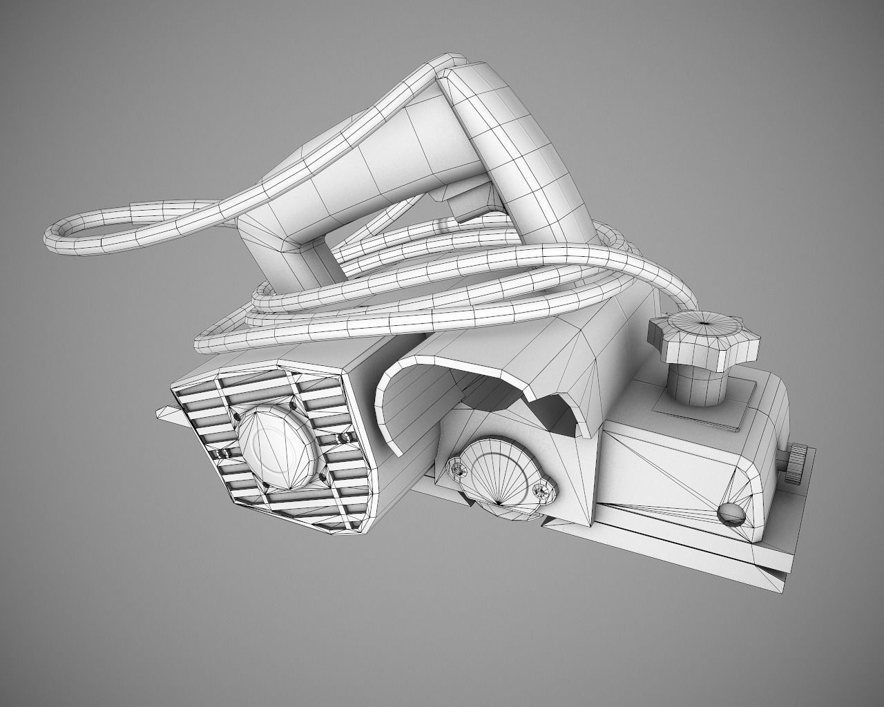 Wood Planer Machine Low-poly 3D model_7