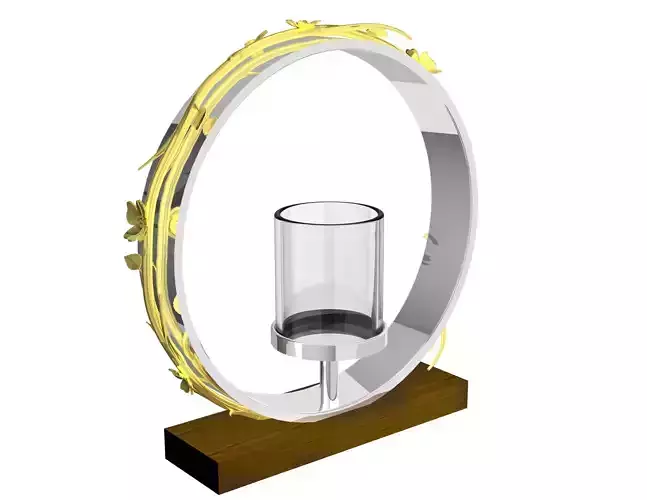 Pillar Holder Ring Hurricane Sculpture Decorative Candle Holder