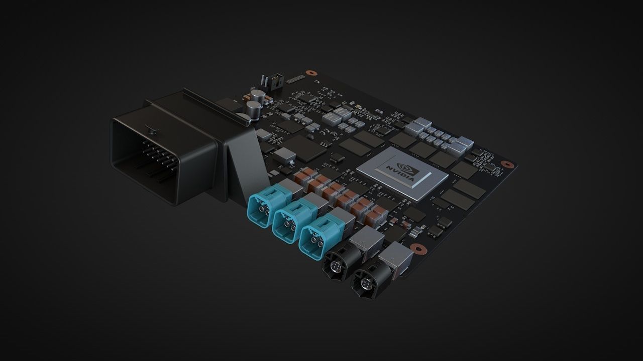 Nvidia drive px 2 xavier circuit board 3D model_1