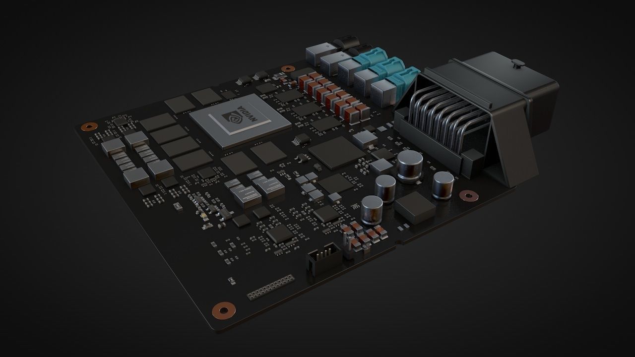 Nvidia drive px 2 xavier circuit board 3D model_3