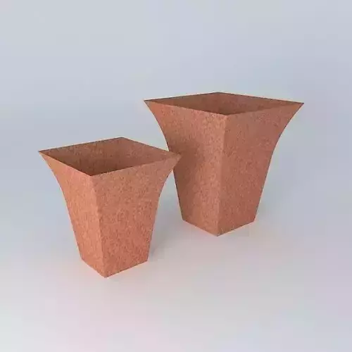 Brick colour vase