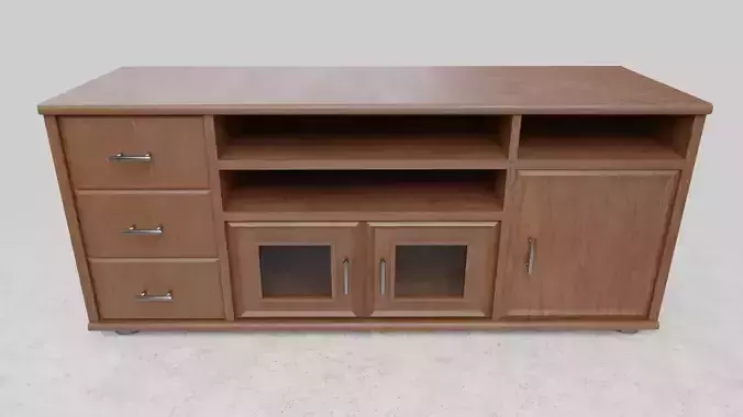 Wooden TV Cabinet Free 3D model