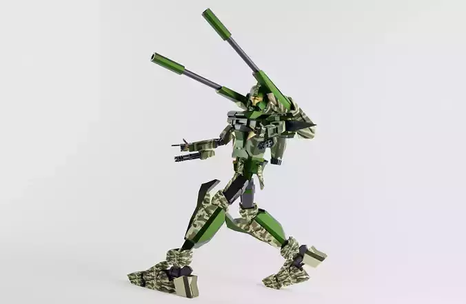 LONG RANGE GUNDAM GUNPLA 3D MODEL