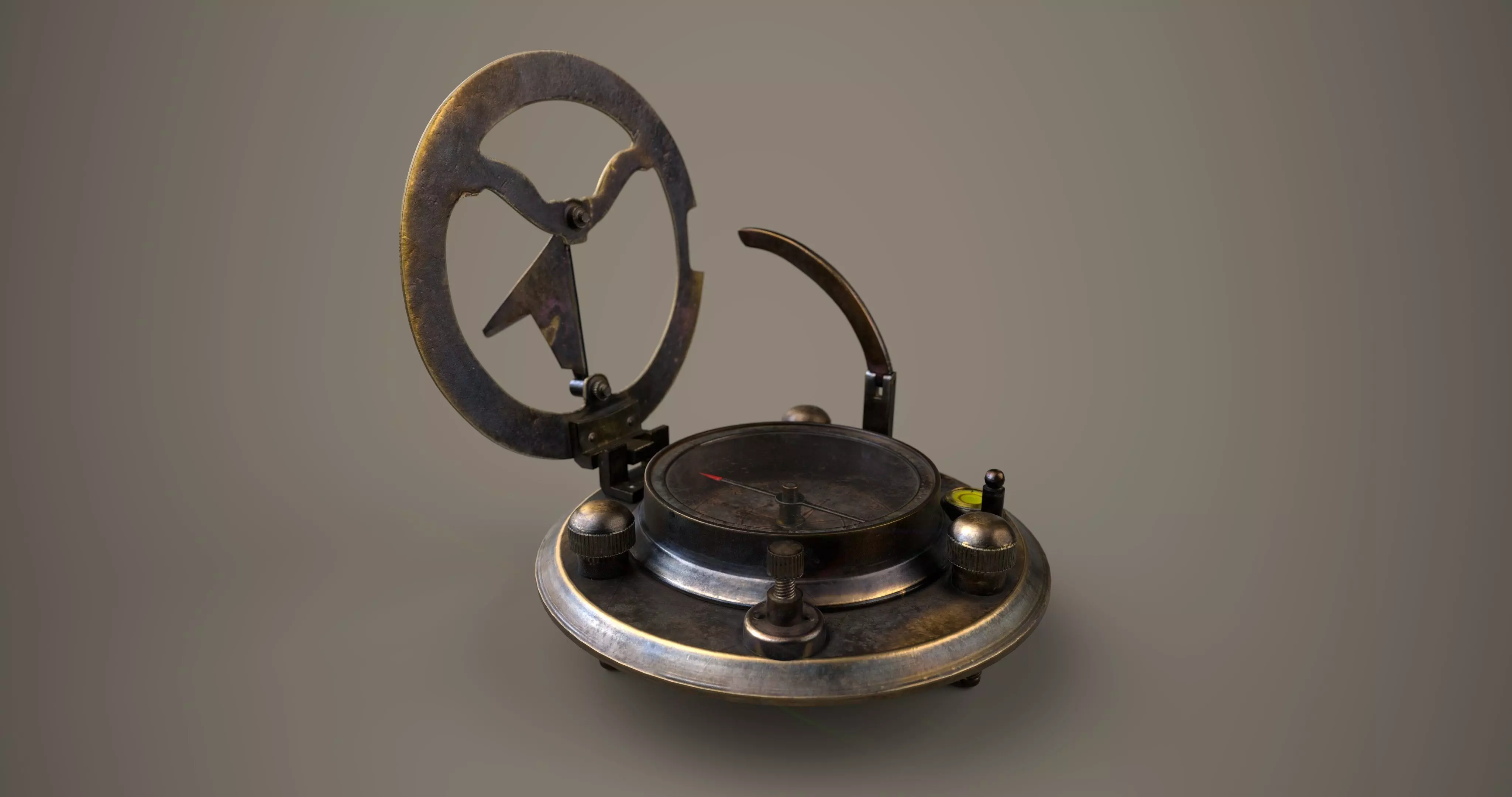 Vintage Compass Low-poly 3D model