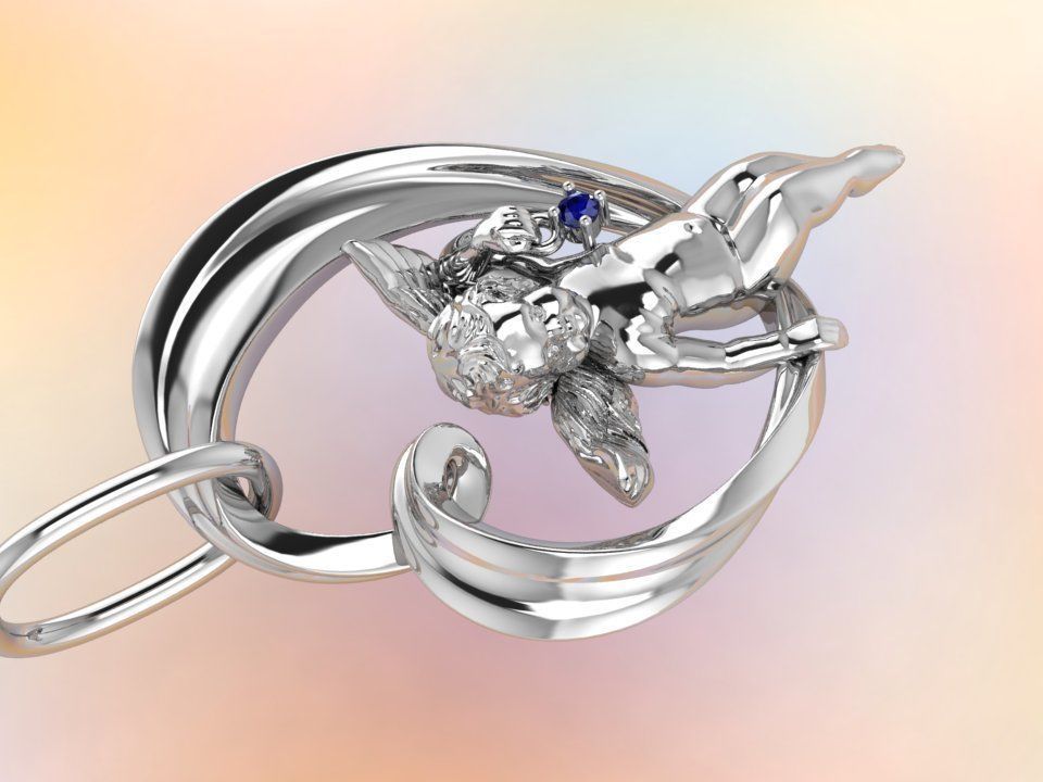 heart and an angel 3D print model_17