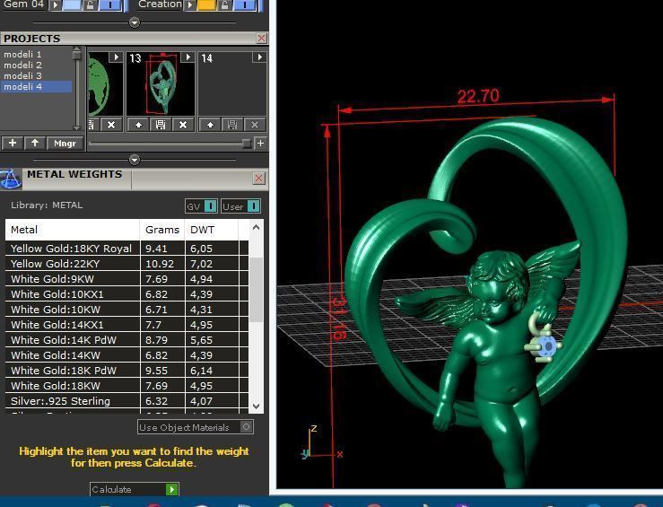 heart and an angel 3D print model_6
