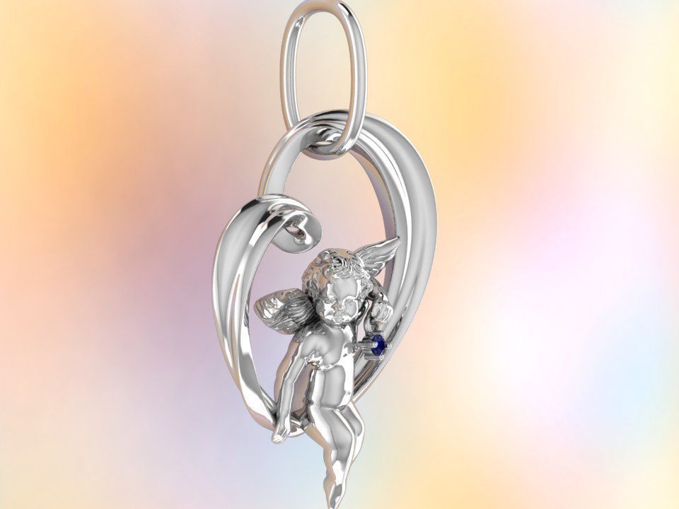 heart and an angel 3D print model_16