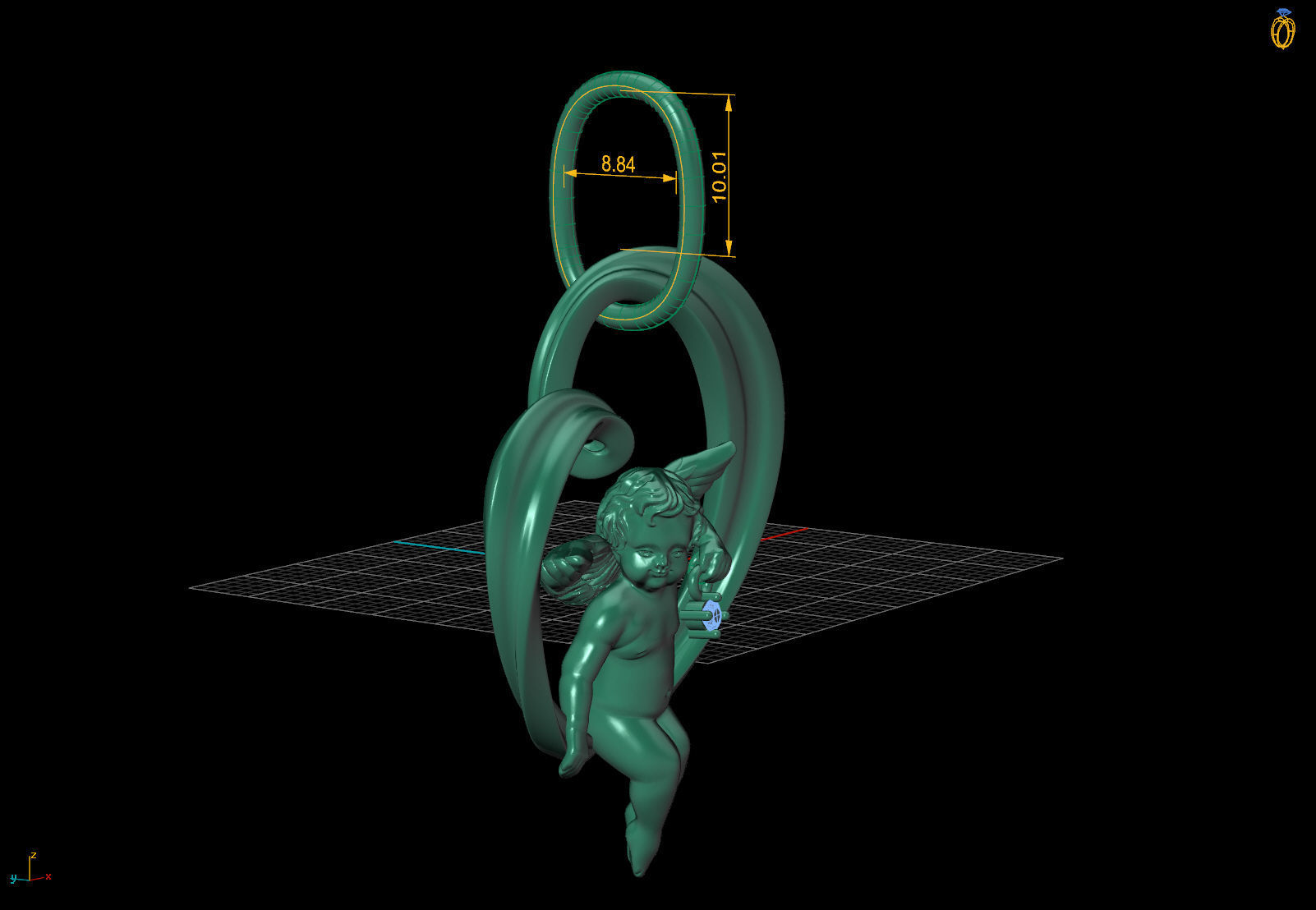 heart and an angel 3D print model_24