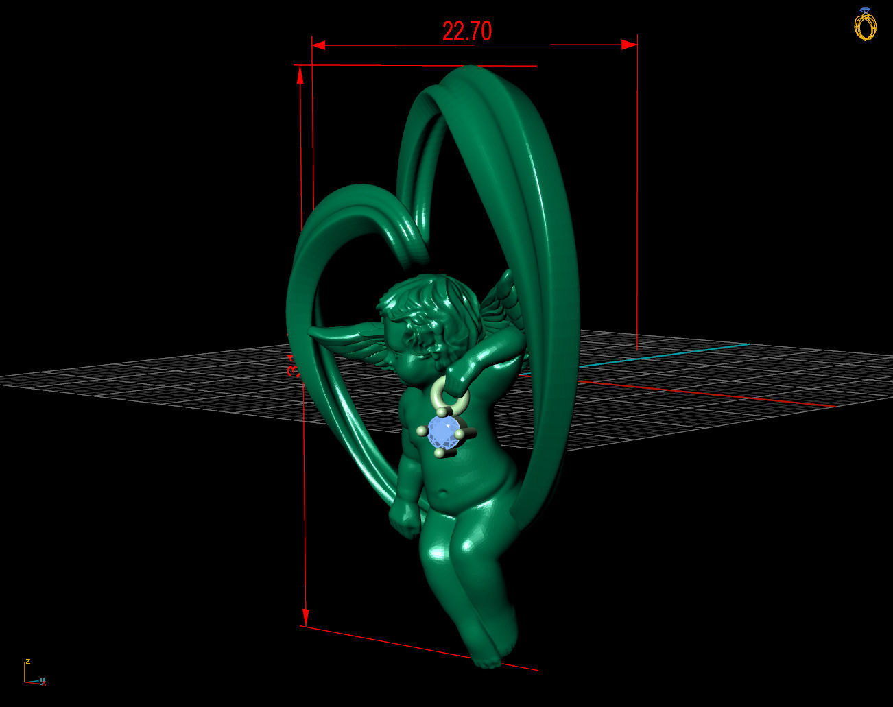 heart and an angel 3D print model_15