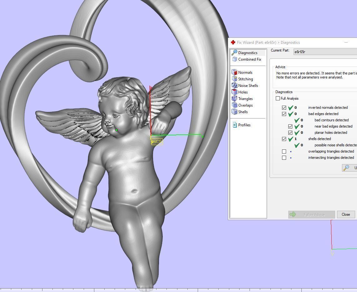heart and an angel 3D print model_14
