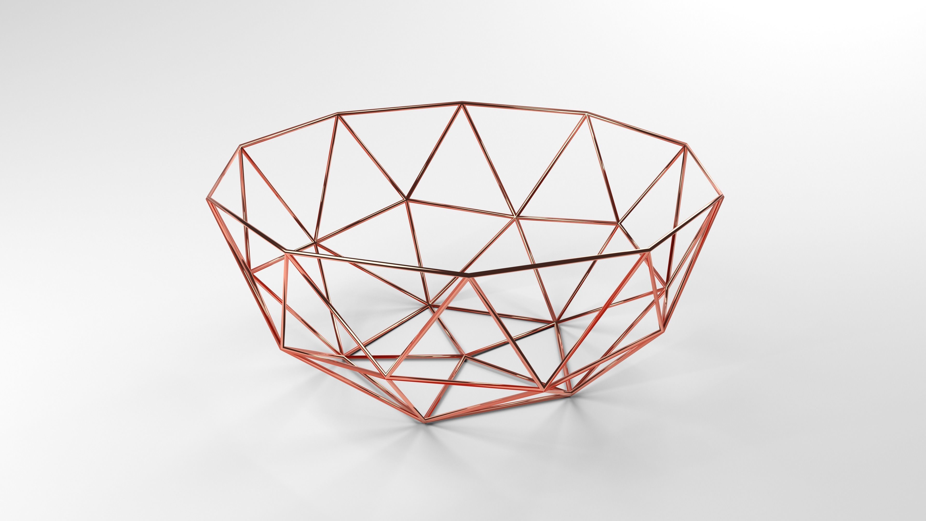 Modern Fruit Basket Low-poly 3D model_3