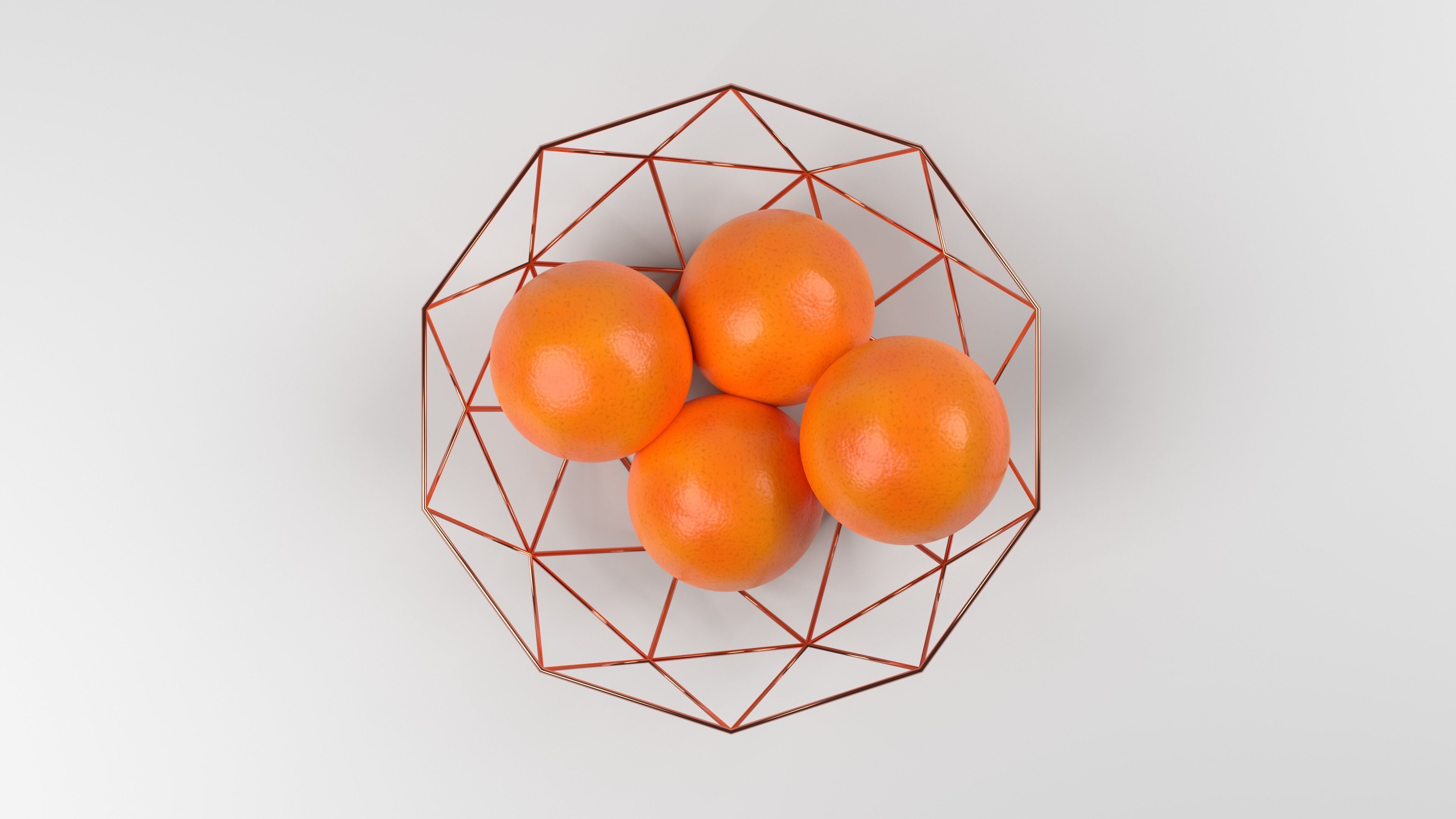 Modern Fruit Basket Low-poly 3D model_5