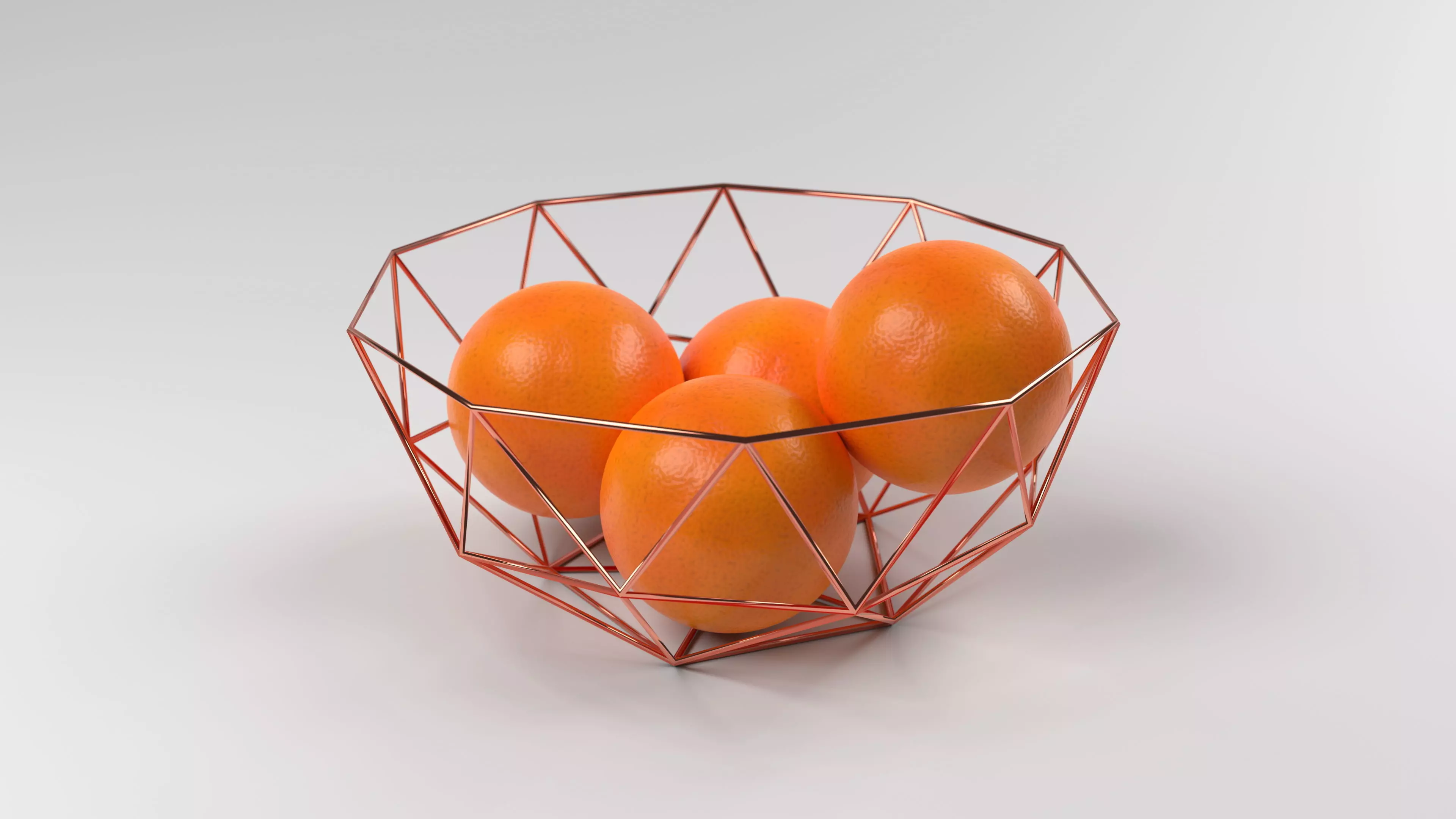 Modern Fruit Basket Low-poly 3D model_0