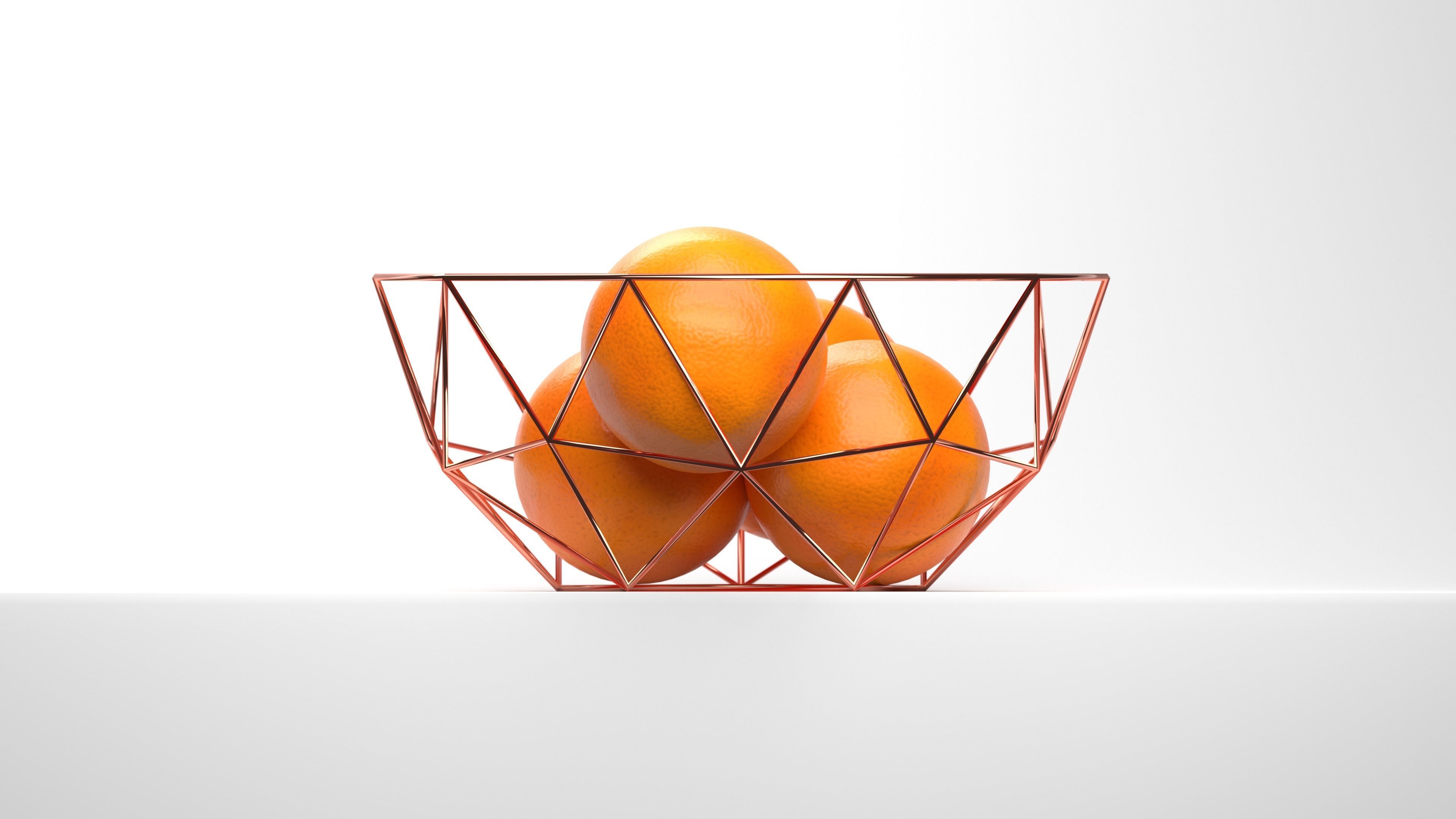 Modern Fruit Basket Low-poly 3D model_4