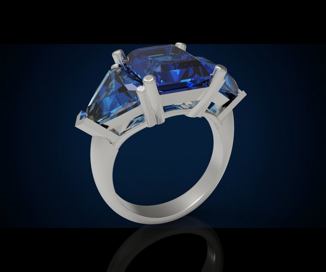 Three gemstone ring  Cg 3 10 3D print model_18