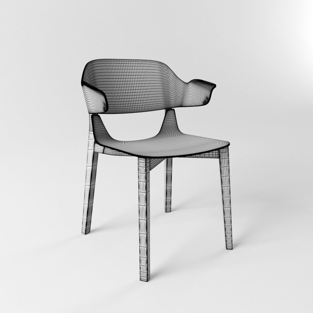 Leaf Armchair 3D model_7