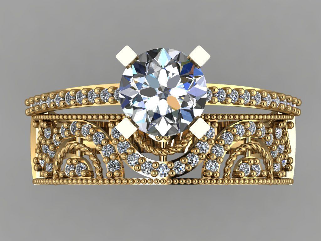 GC GOLD TW001- Diamond set 3D model  3D print model_1