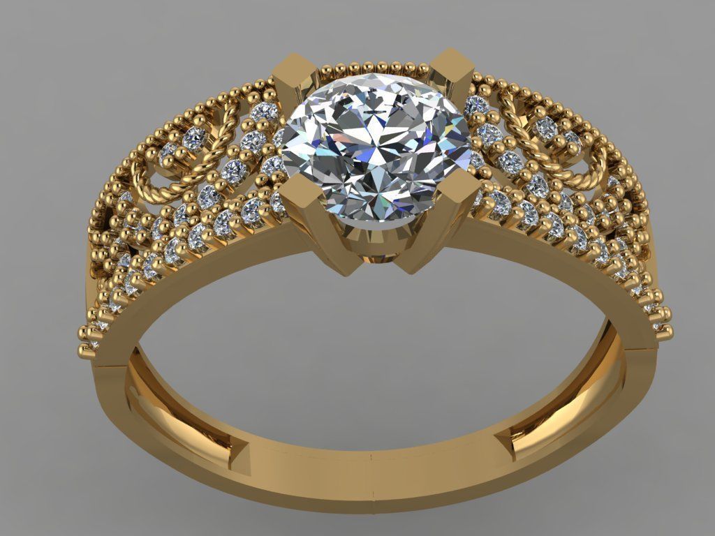 GC GOLD TW001- Diamond set 3D model  3D print model_4